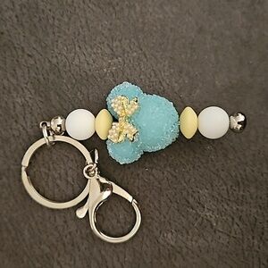 Minnie Mouse Blue Keychain Hand Crafted